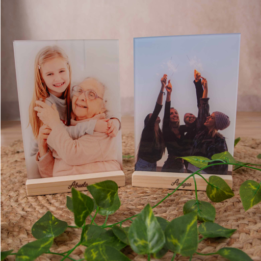 METACRILATO A5 + BASE DE MADERA